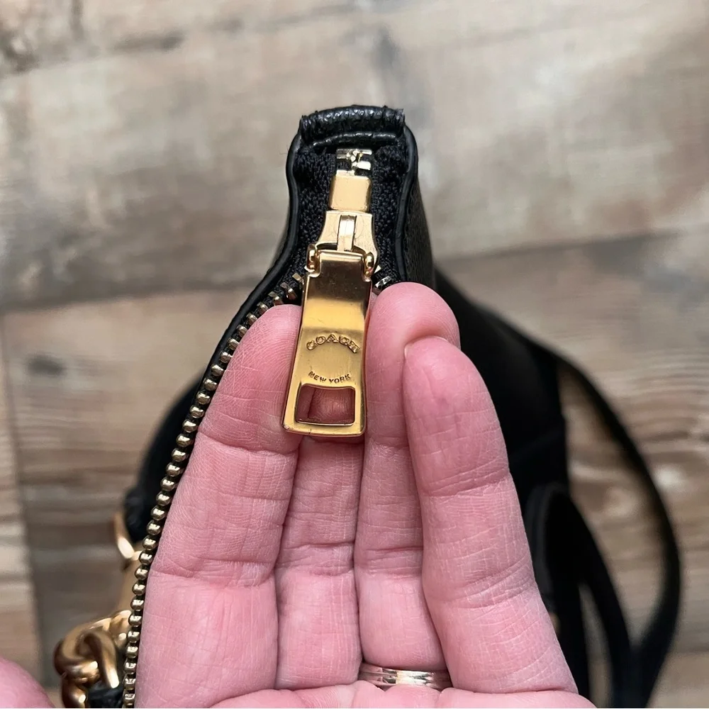 Coach Black Pebbled Leather Ava Tote Bag EUC - Picture 11 of 15